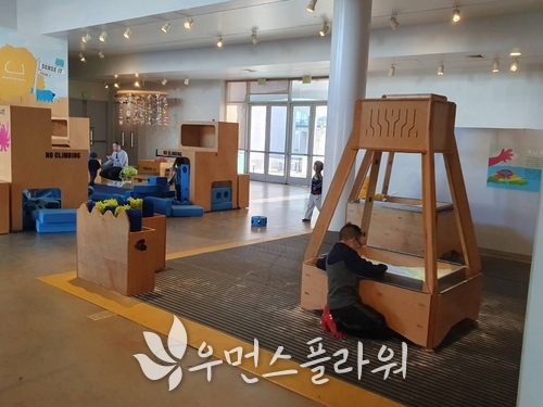 샌프란시스코 창의력 박물관에서 어린이들이 놀고 있는 모습. 샌프란시스코=박종미 기자